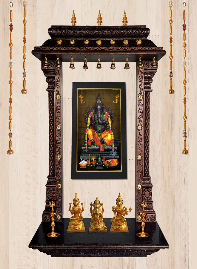 101Temples 101 Temples - Divinity Eternity Spirituality God Maha Ganapati God Wooden Photo Frame with Wall Hook, 1 Piece | 10” x 13”, Matt Finish - Image 2